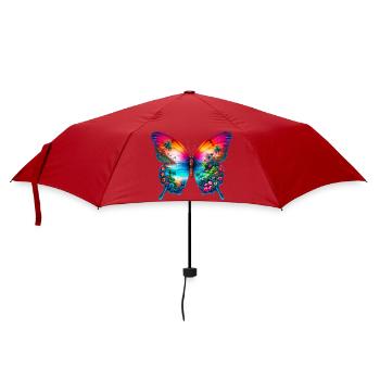 Schmetterling - Regenschirm (klein) - Rot - Vorne
