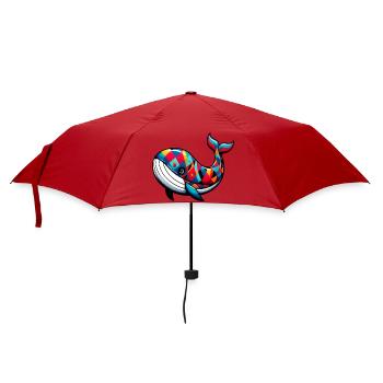 Harlequin whale - Umbrella (small) - red - Front