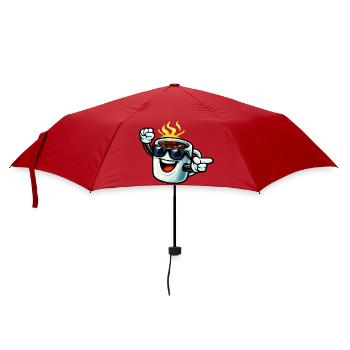 Coffee mug with sunglasses - Umbrella (small) - red - Front