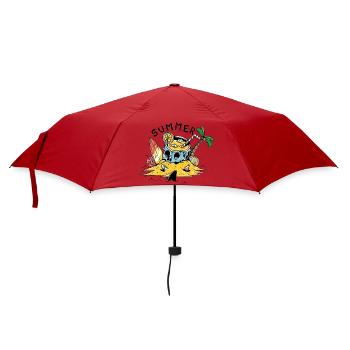 Conception de l’île de la plage du crâne d’été - Parapluie standard - rouge - Devant