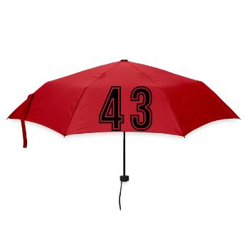 43 Number symbol - Umbrella (small) - red - Front