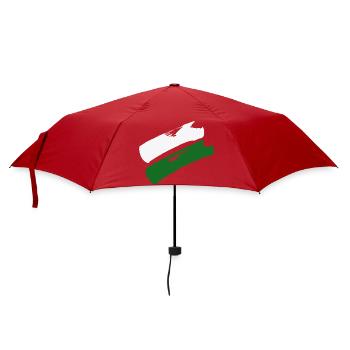 Sachsen Flagge - Pinselstriche - Regenschirm (klein) - Rot - Vorne