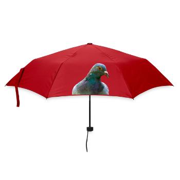 Taube Porträt in der Natur - Regenschirm (klein) - Rot - Vorne
