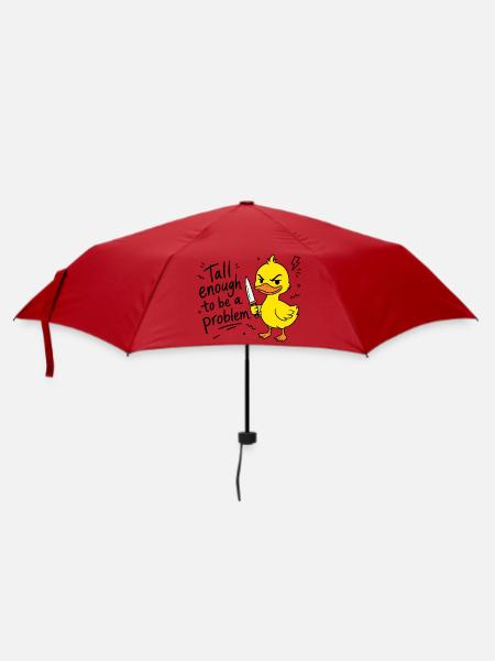 Tall enough to be a problem - Baby Ente mit Messer - Regenschirm (klein) - Rot