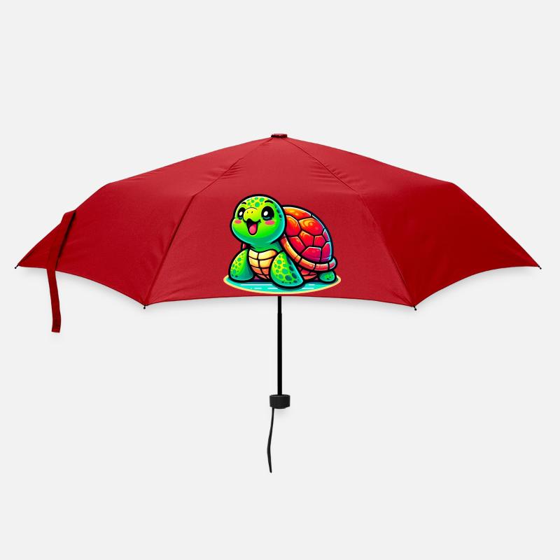 Schildkröte - Regenschirm (klein) - Rot
