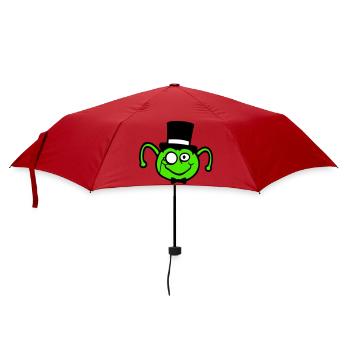Mr. Caterpillar Top Hat Monocle Bow Tie Gentleman Empire - Umbrella (small) - red - Front