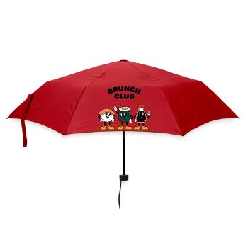 Brunch Club Retro Cartoon Sushi Freunde - Regenschirm (klein) - Rot - Vorne
