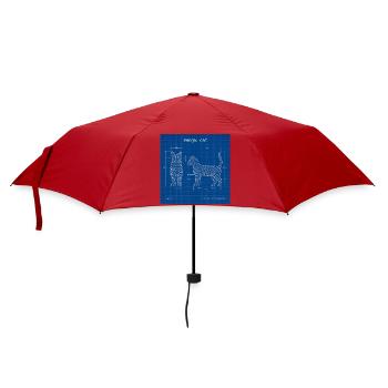 Technical Cats Illustration - Umbrella (small) - red - Front