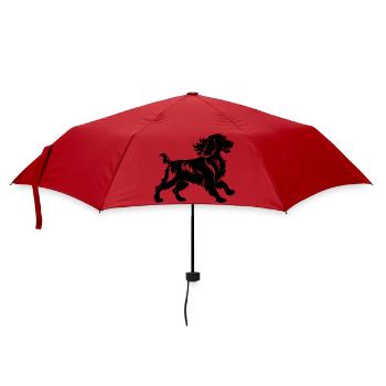 Amerikanischer Cocker Spaniel Hundegang - Regenschirm (klein) - Rot - Vorne