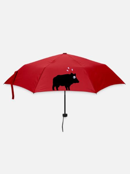 Angstschwitzendes Wildschwein - Regenschirm (klein) - Rot