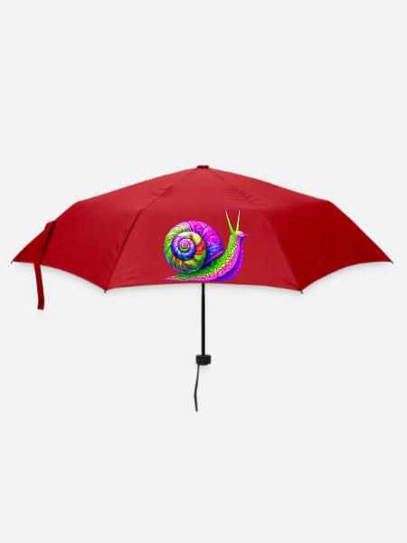 Schnecke - Regenschirm (klein) - Rot