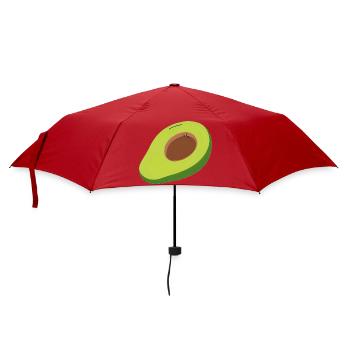 Avocado Halbschnitt Illustration - Umbrella (small) - red - Front