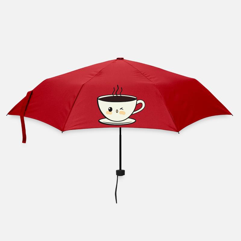 Lächeln Kaffeetasse - Regenschirm (klein) - Rot