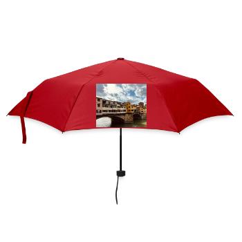 Immeubles colorés au bord de la rivière - Parapluie standard - rouge - Devant