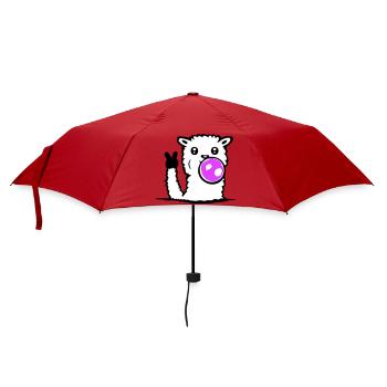 Llama Bubblegum Sunglasses Peace Victory Hand Cool - Umbrella (small) - red - Front