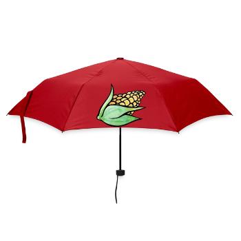 Aquarell-Maisblatt-Motiv - Regenschirm (klein) - Rot - Vorne