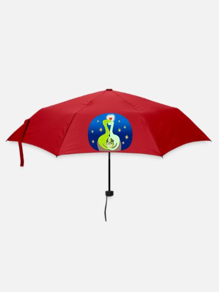 Compsognate in der Liebe - Regenschirm (klein) - Rot