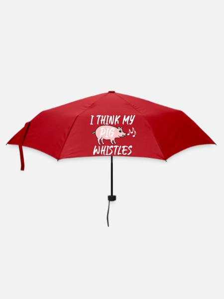 I think my pig whistles - Umbrella (small) - red