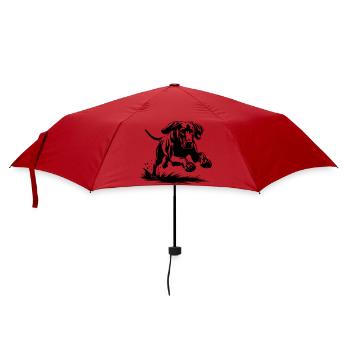 Weimaraner - Regenschirm (klein) - Rot - Vorne