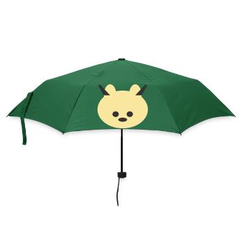 Gehörnter Bär Kuschel-Symbol - Regenschirm (klein) - Flaschengrün - Vorne