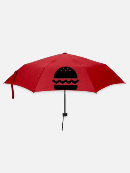 Hamburger, Burger - Regenschirm (klein) - Rot