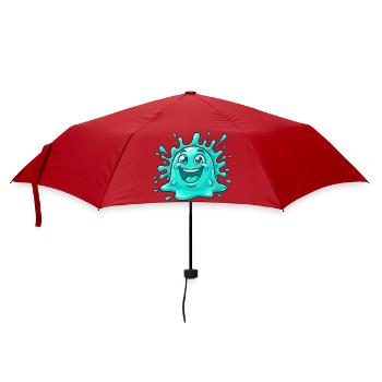 Cheerful Water Splash Cartoon - Umbrella (small) - red - Front