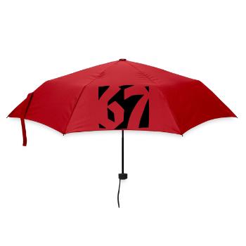 67 Minimal Streetwear Trend Design - Umbrella (small) - red - Front