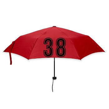 38 Number symbol - Umbrella (small) - red - Front