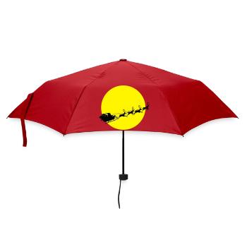 frohes_fest_weihnachtsmann - Regenschirm (klein) - Rot - Vorne