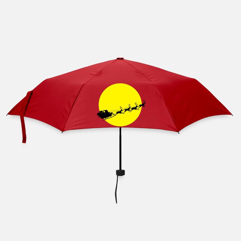 frohes_fest_weihnachtsmann - Regenschirm (klein) - Rot