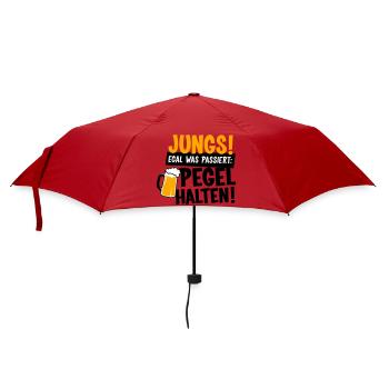 Jungs Pegel halten Party - Regenschirm (klein) - Rot - Vorne