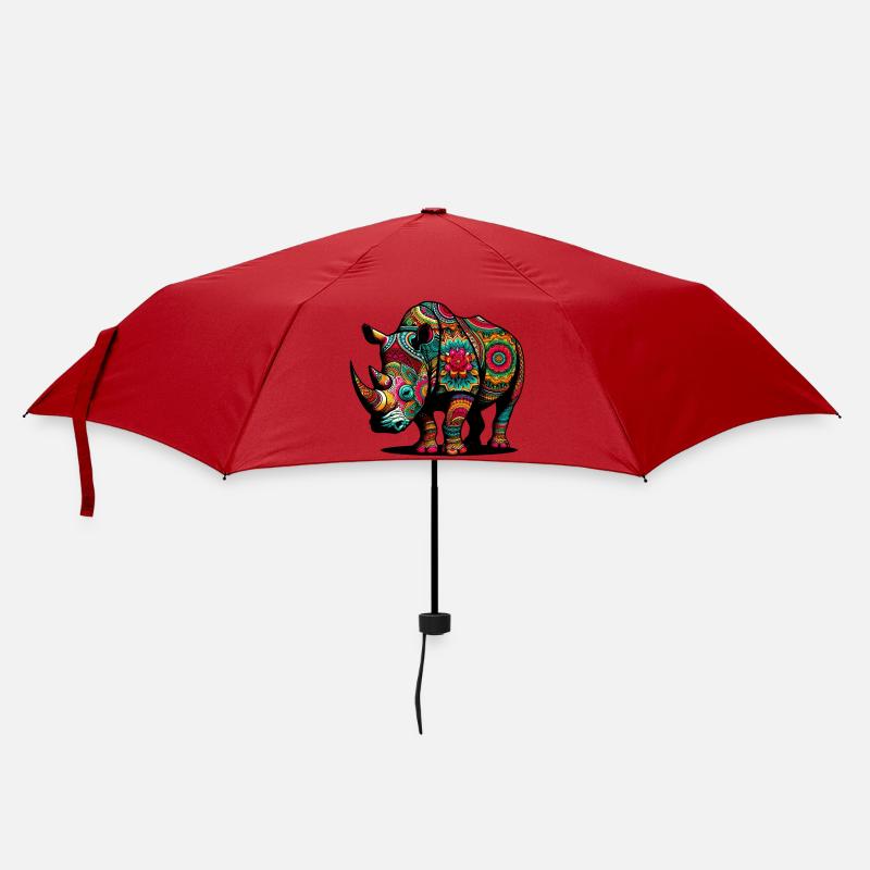 Nashorn - Regenschirm (klein) - Rot