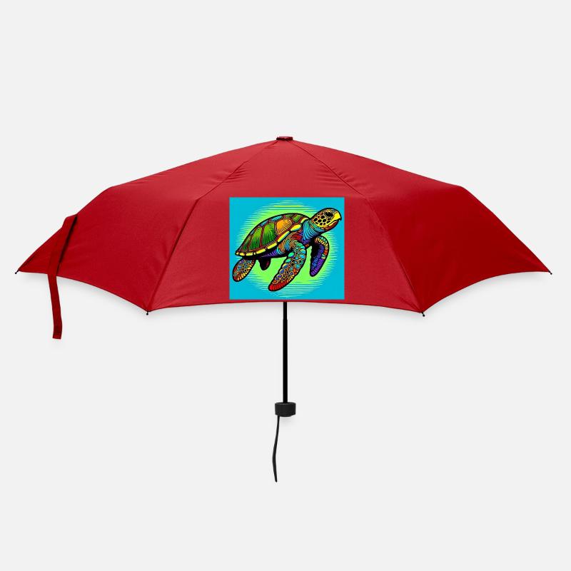 Schildkröte - Regenschirm (klein) - Rot