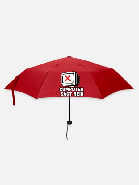 Computer Sagt Nein Retro Pixel - Regenschirm (klein) - Rot