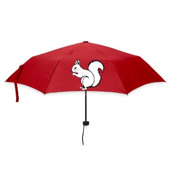 Squirrel T-shirt Gift Nature Lover - Umbrella (small) - red - Front