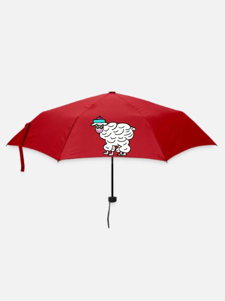 Schaf Wandern Schafe - Regenschirm (klein) - Rot