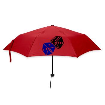 Blue Cube Minimal Design - Umbrella (small) - red - Front