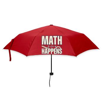 Mathematik-Humor – Mathematik passiert - Regenschirm (klein) - Rot - Vorne