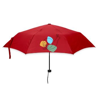 Lineart Snail with Pastel Shapes - Umbrella (small) - red - Front