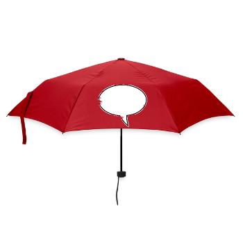 Sprechblase Design used - Regenschirm (klein) - Rot - Vorne