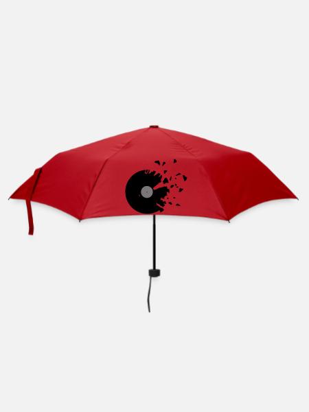 Schallplatte - Regenschirm (klein) - Rot