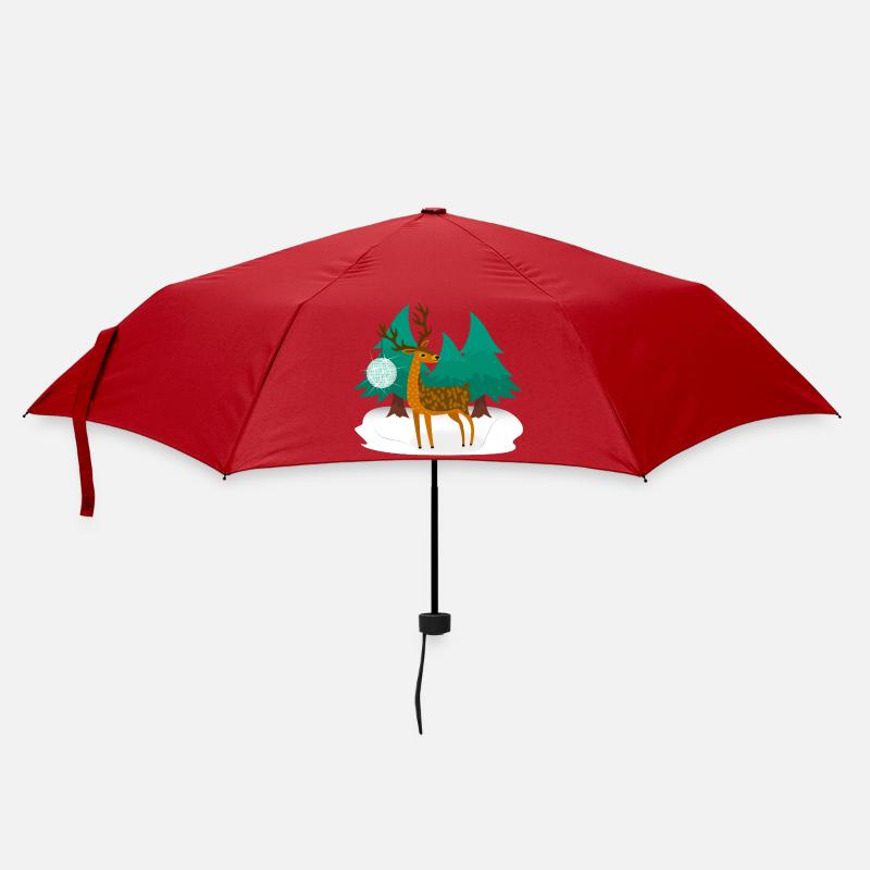 Disco Hirsch - Regenschirm (klein) - Rot