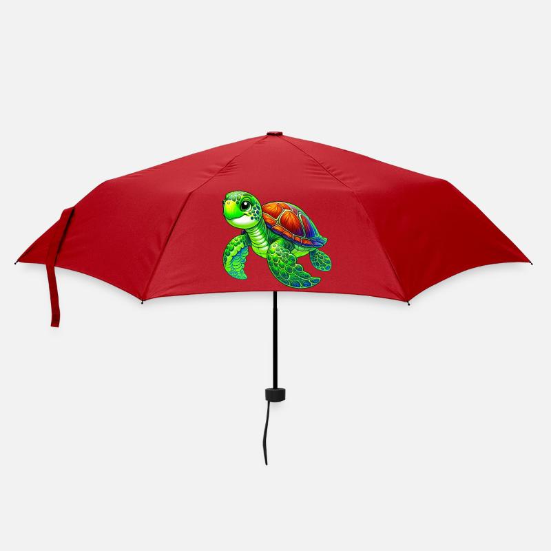 Schildkröte - Regenschirm (klein) - Rot