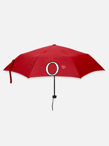 Buchstabe o Kronenherz - Regenschirm (klein) - Rot