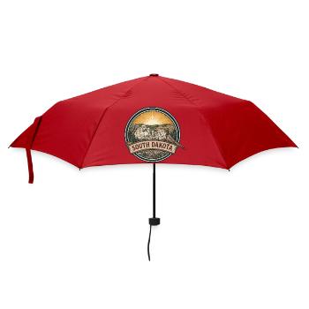 South Dakota Mount Rushmore Reisesouvenir - Regenschirm (klein) - Rot - Vorne
