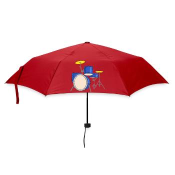 schlagzeug drummer musiker - Regenschirm (klein) - Rot - Vorne