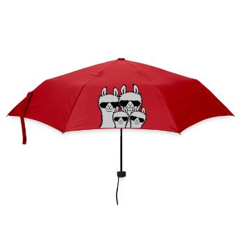 Lama Famille Parents Enfant - Parapluie standard - rouge - Devant