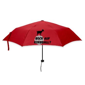 Bock auf Korbball - Regenschirm (klein) - Rot - Vorne