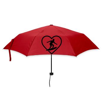 Surfing Heart - Umbrella (small) - red - Front