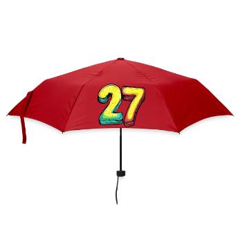 27 Nombre coloré - Parapluie standard - rouge - Devant